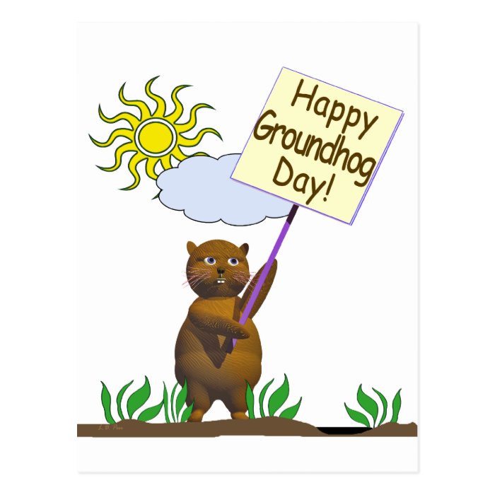 Happy Groundhog Day Groundhog Post Cards