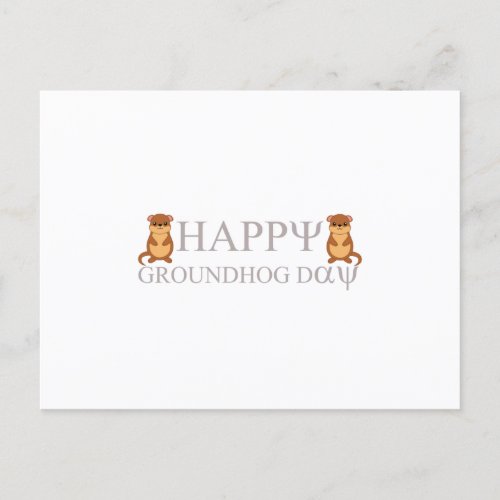 happy Groundhog Day Holiday Postcard