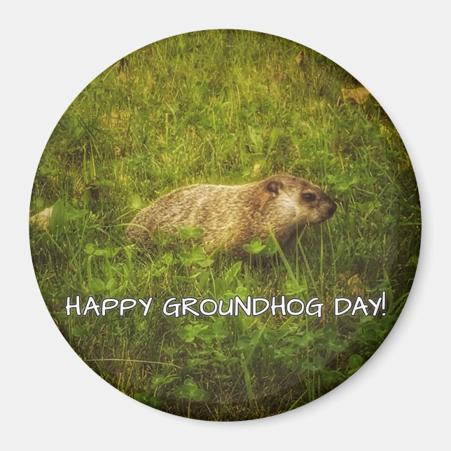 Happy Groundhog Day! magnet (Front)