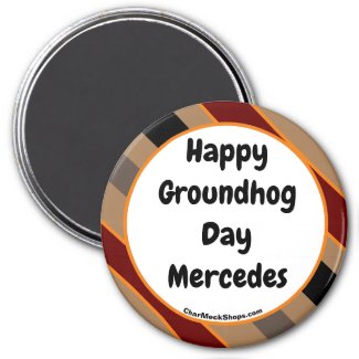 Happy Groundhog Day Mercedes magnet