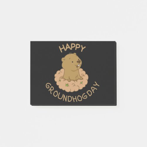 Happy Groundhog Day Post_it Notes