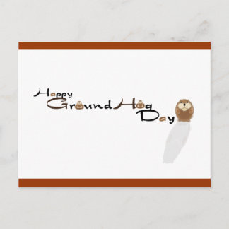Happy Groundhog Day Postcard