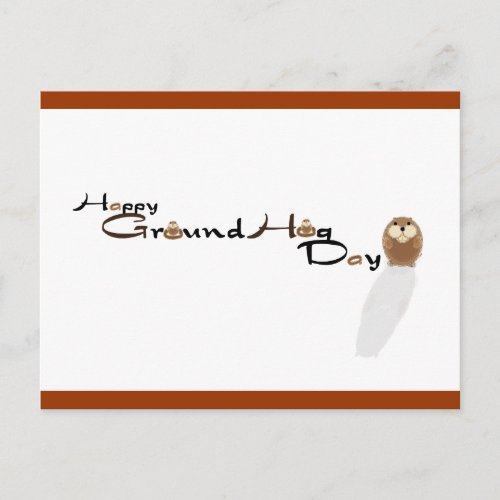 Happy Groundhog Day Postcard