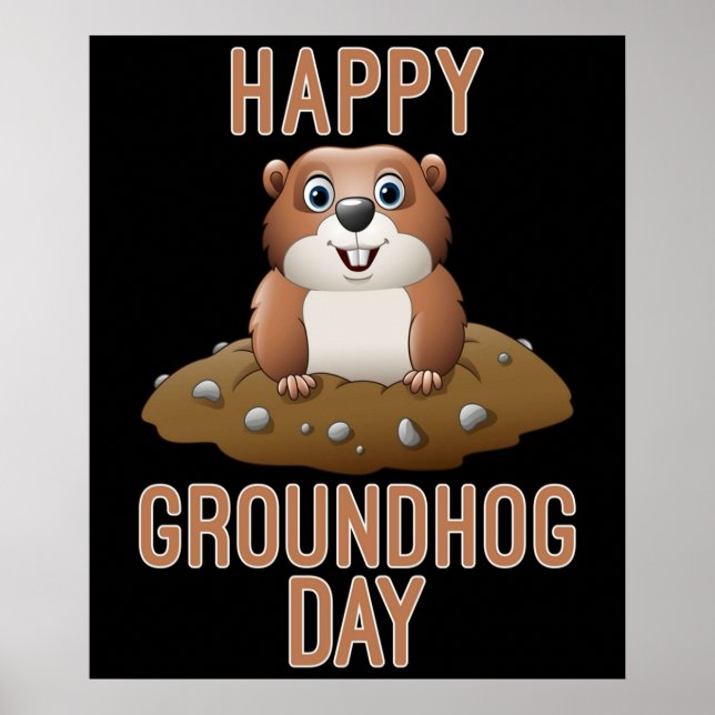 Happy Groundhog Day Poster (Front)
