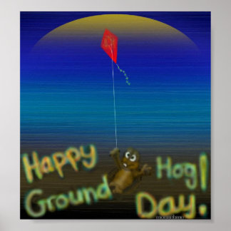 Happy Groundhog Day print