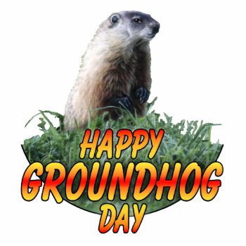 Happy Groundhog Day Statuette by bhymer at Zazzle