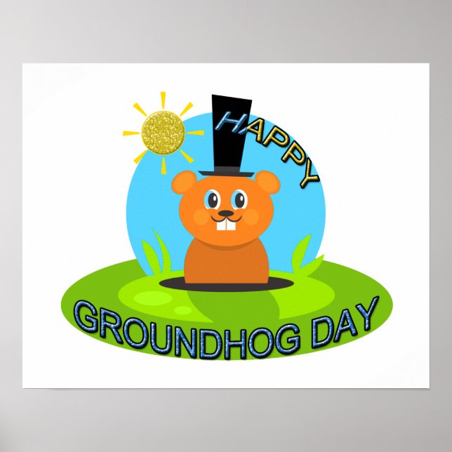 Happy Groundhog Day Sunshine Poster (Front)
