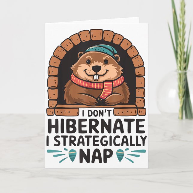 Happy Groundhog Day Woodchuck Animal Groundhog Lov Card (Front)
