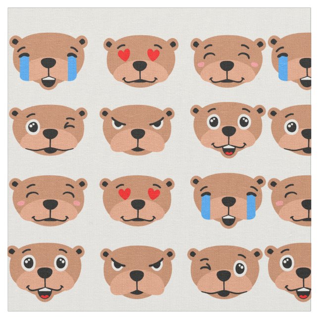 happy groundhogs day cute emoji kawaii fabric (Close Up)