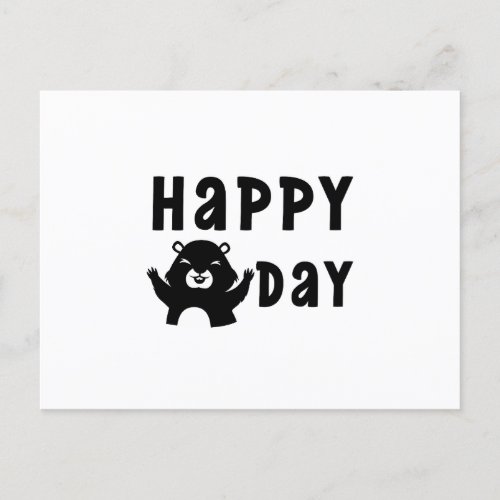 Happy Groundhogs Day Postcard