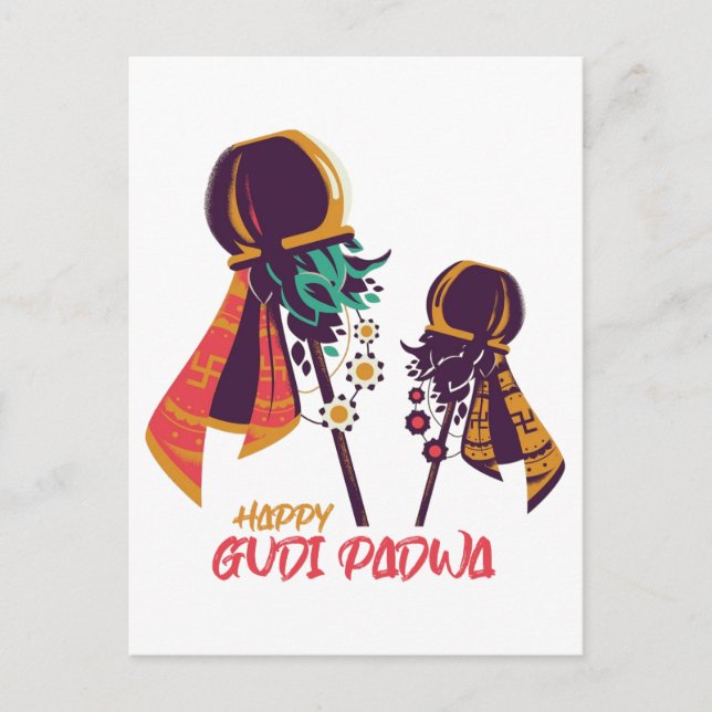 Happy Gudi Padwa Postcard (Front)
