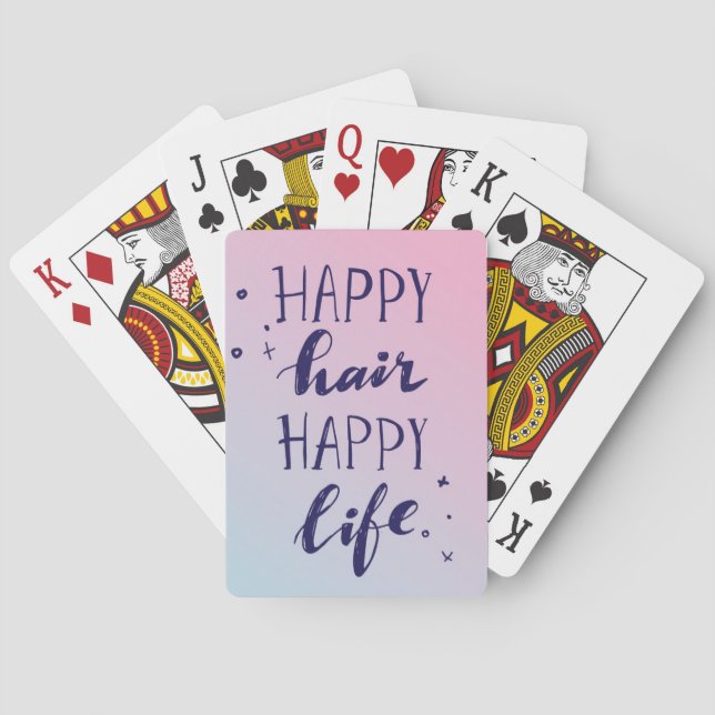 Happy Hair Happy Life Poker Cards (Back)