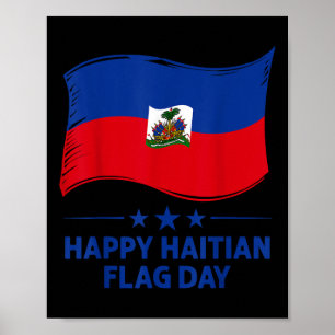 Happy Haitian Flag Day Cool Haiti Flag Pride Men W Poster