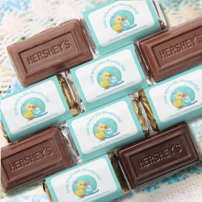 Happy Half Birthday Baby Duck with Cake Party Hershey's Miniatures (Creator Uploaded)