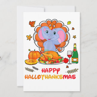 Happy Hallo Elephant Drinking Wine Thank You Gift 