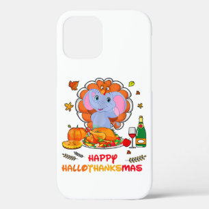 Happy Hallo Elephant Drinking Wine Thank You Gift  iPhone 12 Case