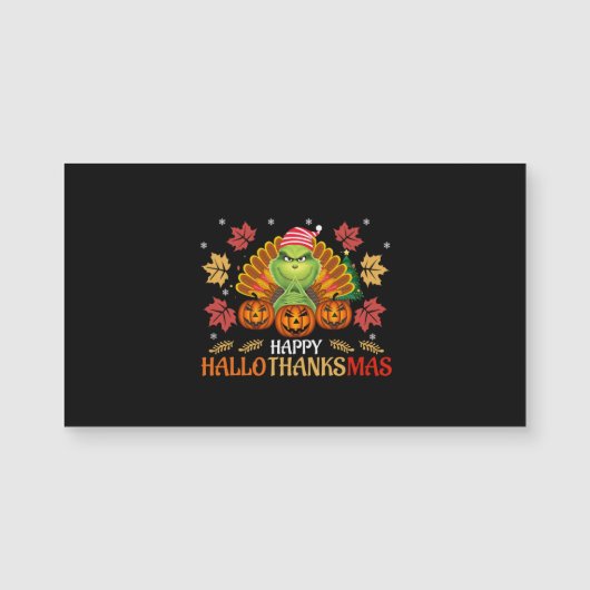 happy hallo thanksmas Magnetic Card (Front)
