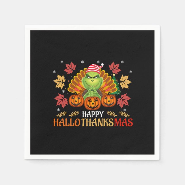 happy hallo thanksmas napkins (Front)