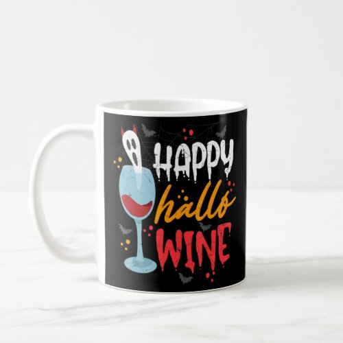 Happy Hallo Wine Spooky Vampire Ghost Wine Glass  Coffee Mug