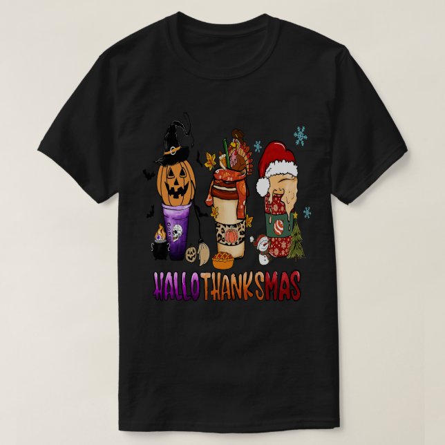 Happy hallothanksmas 23 T-Shirt (Design Front)