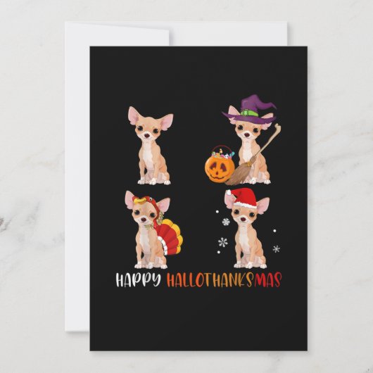 Happy Hallothanksmas Cute Witch Turkey Santa (Front)