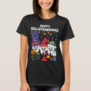 Happy Hallothanksmas Dental Halloween Thanksgiving T-Shirt