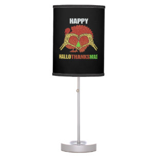 Happy Hallothanksmas Fun Holiday Season Mashup Table Lamp