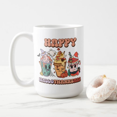Happy HalloThanksMas Funny  Coffee Mug