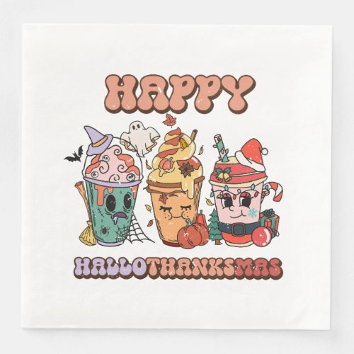 Happy HalloThanksMas Funny  Paper Dinner Napkins