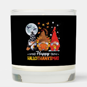Happy Hallothanksmas Gnomes Halloween Thanksgiving Scented Candle