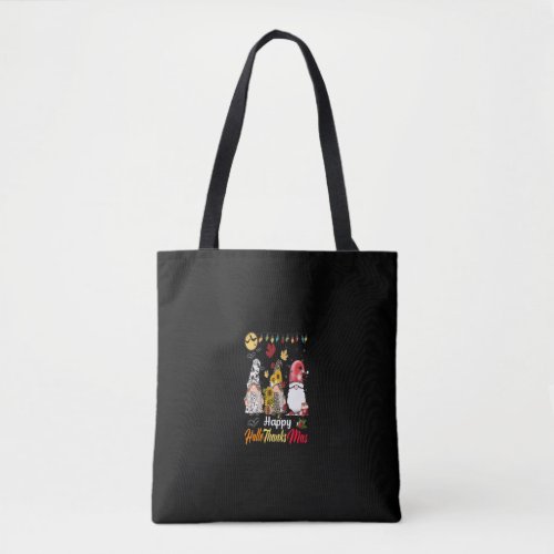 Happy Hallothanksmas Gnomes Halloween Thanksgiving Tote Bag