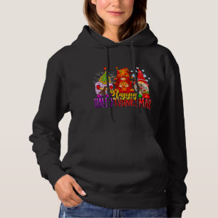 Happy Hallothanksmas Gnomes Lover Halloween Thanks Hoodie