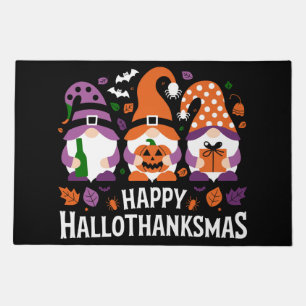 Happy Hallothanksmas Gnomes Lover Merry Christmas Doormat