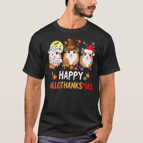 Happy Hallothanksmas Guinea Pigs T_Shirt