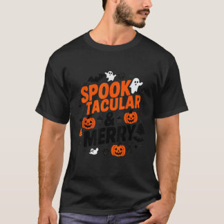 Happy Hallothanksmas Halloween spooktacular merry T-Shirt