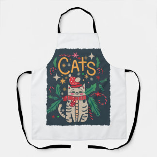 Happy Hallothanksmas, Halloween, Thanksgiving, Chr Apron