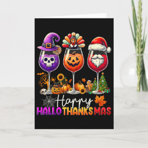 Happy Hallothanksmas Halloween Thanksgiving Christ Card