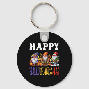 Happy Hallothanksmas Halloween Thanksgiving Christ Keychain