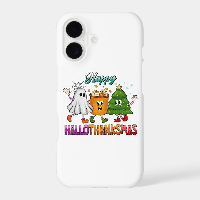 Happy Hallothanksmas Iphone Case (Back)