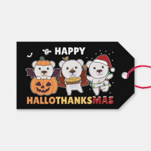 Happy Hallothanksma's Polar Bear Christmas Polar G Gift Tags