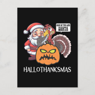 Happy Hallothanksmas Postcard