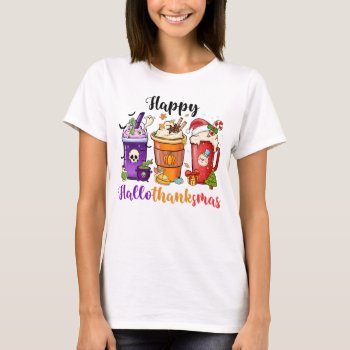 Happy Hallothanksmas T-shirt by etopix at Zazzle