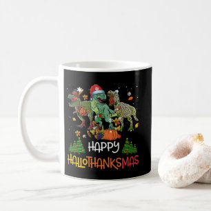 Happy Hallothanksmas Thanksgiving Dinosaur T-rex Coffee Mug