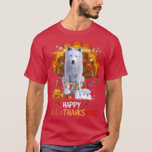 Happy Hallothanksmas Wolf Lover Halloween Thanksgi T-Shirt