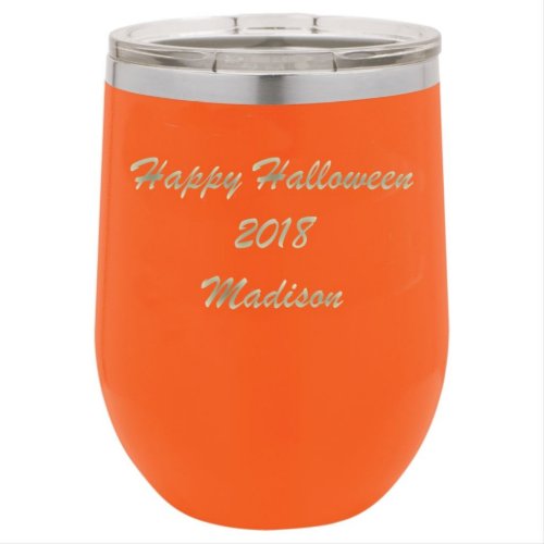 Happy Halloween 12 oz Insulated Wine Tumbler