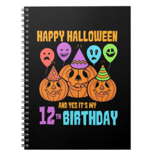 Happy Halloween 12th Birthday Notebook