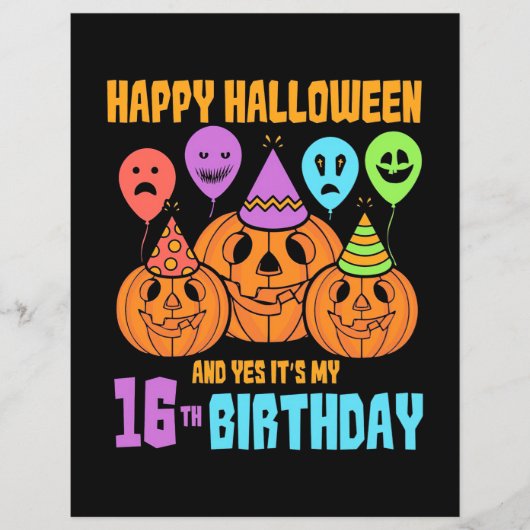 Happy Halloween 16th Birthday (Front)