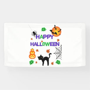 Happy Halloween 1.6x3 Vinyl Banner