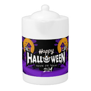 Happy Halloween 2024 Teapots Party Drinkware