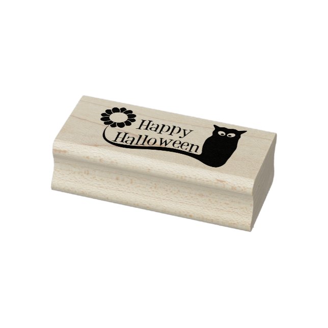 Happy Halloween 2 silhouette art stamp (Stamp)